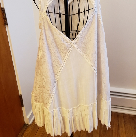 Free People One Angel Dress Lace Open Back Distressed Dress/Tunic - Picture 10 of 14